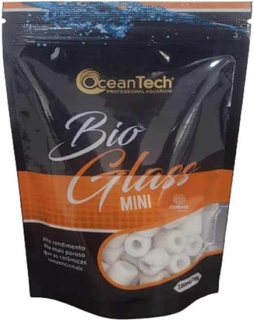 Curadoria AquaTC 5 Pacote preto de mídia biológica Ocean Tech Bio Glass Mini para aquários.