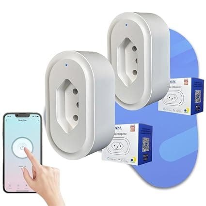 Curadoria AquaTC 15 Par de tomadas inteligentes brancas Wi-Fi NovaDigital para automação.
