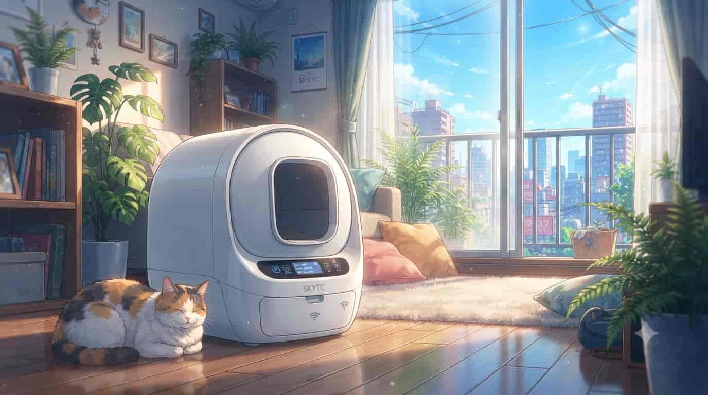 Caixa de areia automática WiFi: funções do app e o que realmente funciona 4 Ilustração em estilo anime Makoto Shinkai de caixa de areia automática WiFi SKYTC